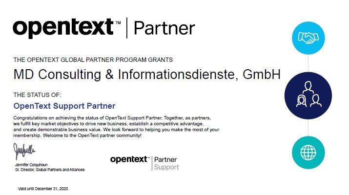 MD-Consulting-Gupta-OpenText-Gold-Partner-Partnerschaft-Certificate-Zertifikat-Support-Team-Developer-SQLBase-Report-Builder-TDMobile-Brava-Zusammenarbeit